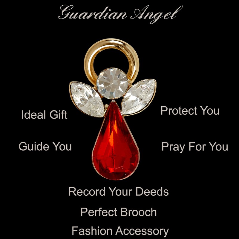 Guardian Angel July Birthstone Angel Pin With Gem Stone Sentimental