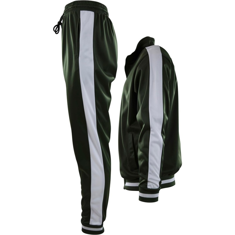 ChoiceApparel Mens Athletic 2 Piece Tracksuit Set (Large, 877-Olive)
