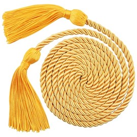 Graduation Cords, Cords for Graduation 2025, Gold 68" Braided Grad Chords Honor Cord Tassel Ropes for Grad Accessories Party Decorations Ceremonies College Students Master Doctoral Bachelor Gown