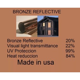 Intersolar® Architectural Window Solar Bronze Film 20% Home Tint Residential  12" x 120"