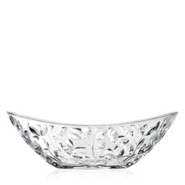 Lorren Home Trends Laurus 13.5" Crystal Oval Bowl