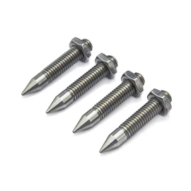 PrecisionGeek – M6 Speaker Spikes (Ø6mm × 35mm | Stainless Steel, Set of 4) – CNC Machined Isolation Feet for HiFi Speakers, Subwoofers, Soundbars & Amplifiers – Anti-Vibration Audio Upgrade