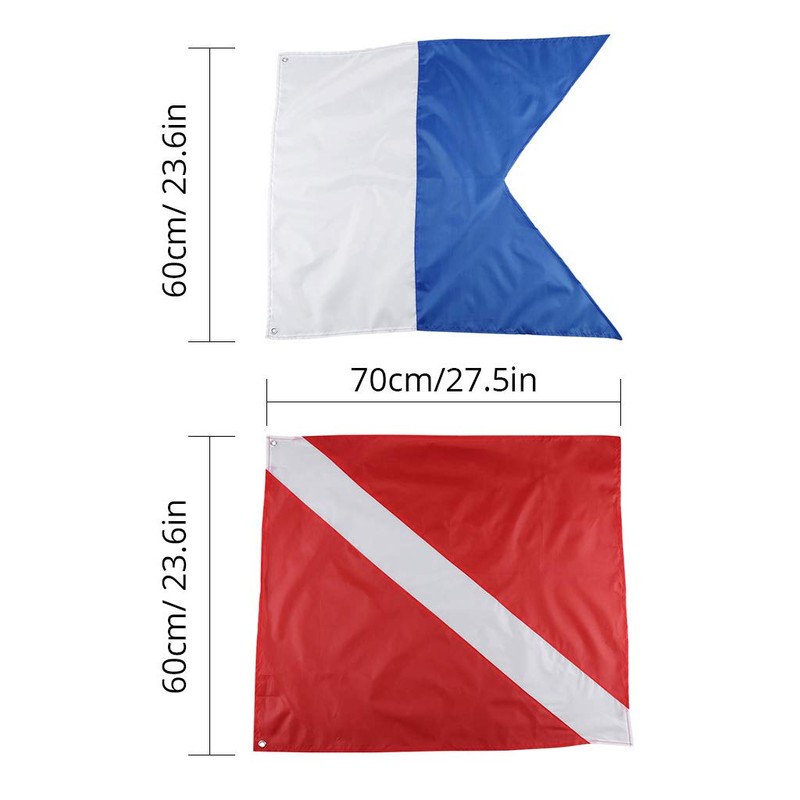 Seafard International Dive Flags - 2Pack Scuba Diver Flag (20