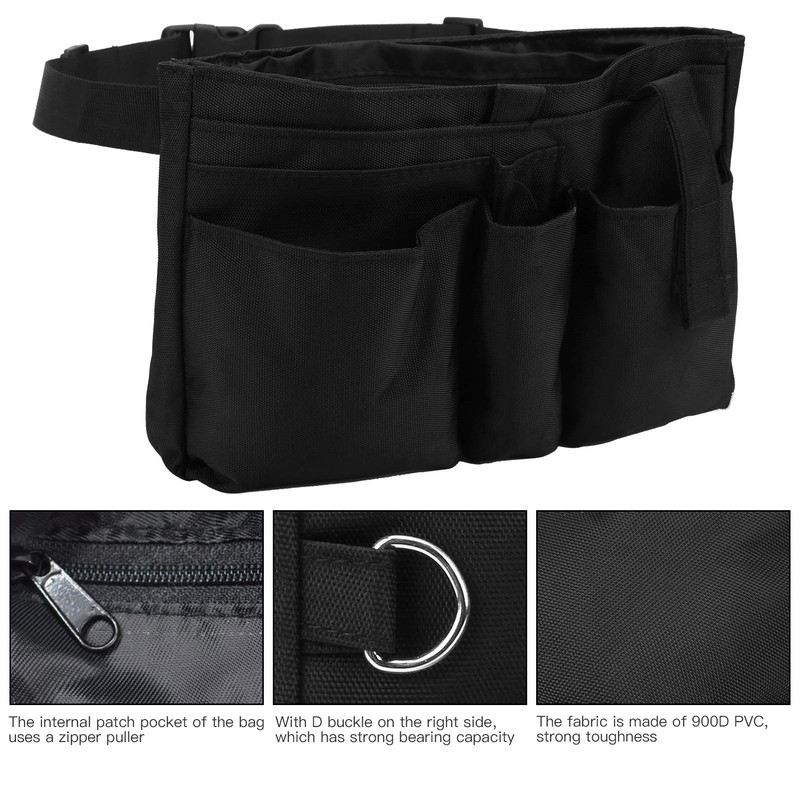 Belt Bag with Multiple Pockets, Multifunctional, Adjustable Waist Bag, Waiter,