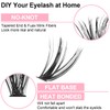 Cluster Eyelash Extensions, 280pcs 40D, 0.07 D Curl 13mm Natural