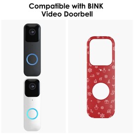 VIOK Faceplate Cover Compatible with BIink Video Doorbell, Full Coverage Protection Christmas Holiday Decoration Colored Face Cover Plate Works with BIink Video Doorbell