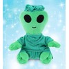 DolliBu Green Alien Doctor Plush Toy - Super Soft Alien