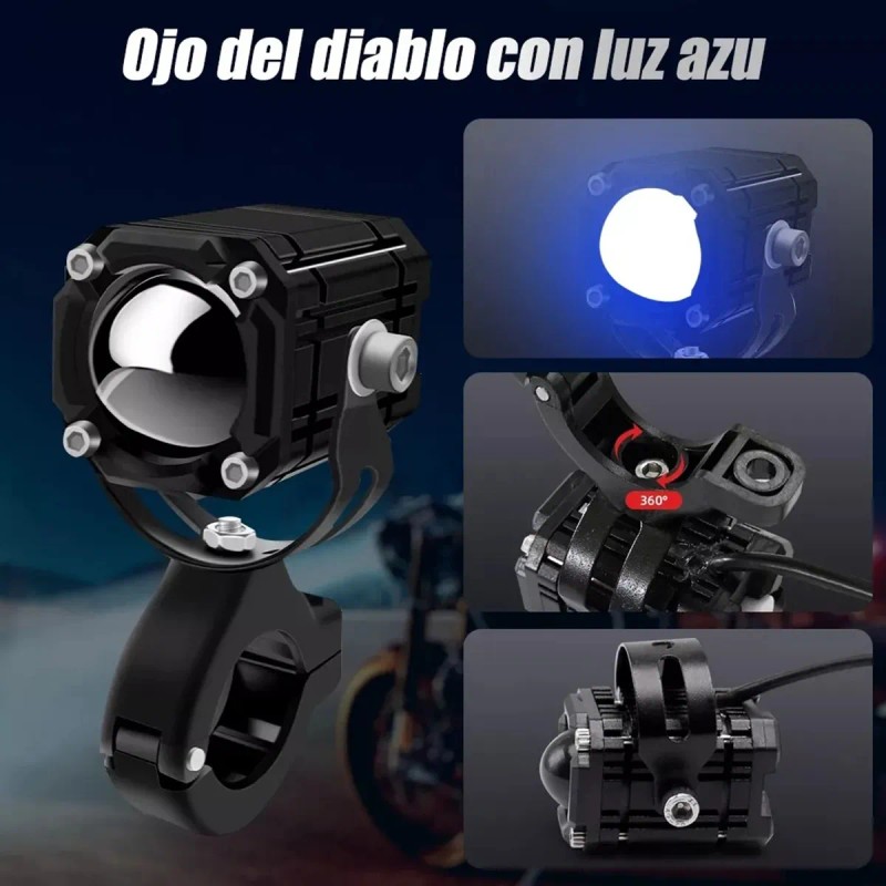 2pcs Faros De Lupa Luz Led Spot Luz Para Moto