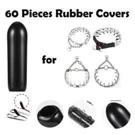 WOSKAR Prong Collar Covers (60 Tips per Pack), Vinyl Comfort Prong Tips for 2.25mm-4.0mm Dog Pinch Collar (2.25mm-3.0mm)