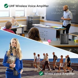 SHIDU 30W Voice Amplifier Wireless microphone, SHIDU Classroom Microphone for teach...