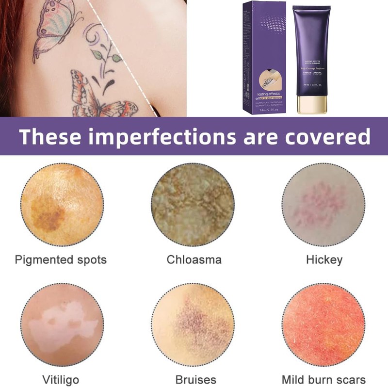Tattoo Concealer Waterproof Tattoo Concealer for Body, Tattoo Remover, 74