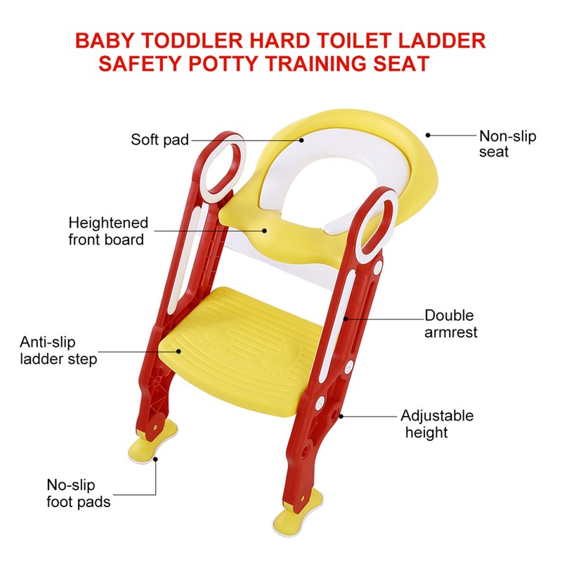 Baby Toddler Soft Toilet Chair Ladder Adjustable Safety Potty Training