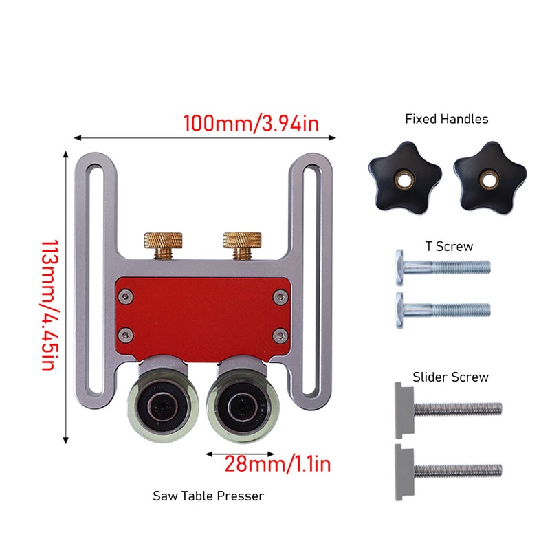 Adjustable Multi Purpose Dual Bearing Roller Aluminum Alloy Table Saw