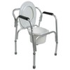 Lightweight Bedside Commode with Pail and Removable Backrest