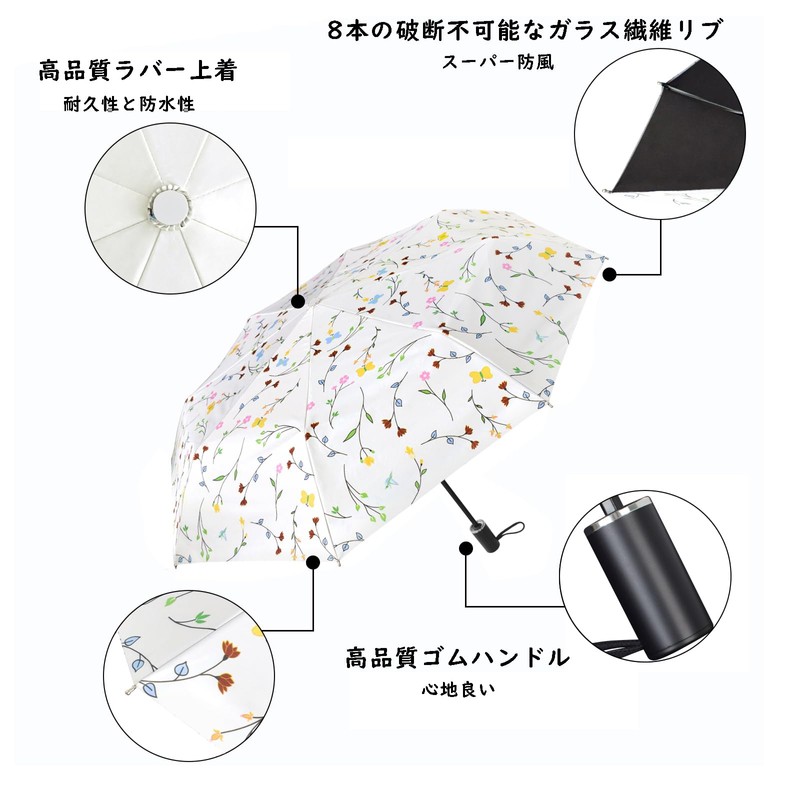 折りたたみ傘 日傘 UVカット100％遮光 傘 日傘 晴雨兼用 折り畳み傘 軽量 手動開閉 折りたたみ