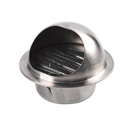 SagaSave HA7426A Stainless Steel Air Vent Ventilation Grill Covers Metal Round Wall Vent Gravity Flap Cover for the External Wall Exhaust, Fresh Air, Hood Exhaust (80mm)