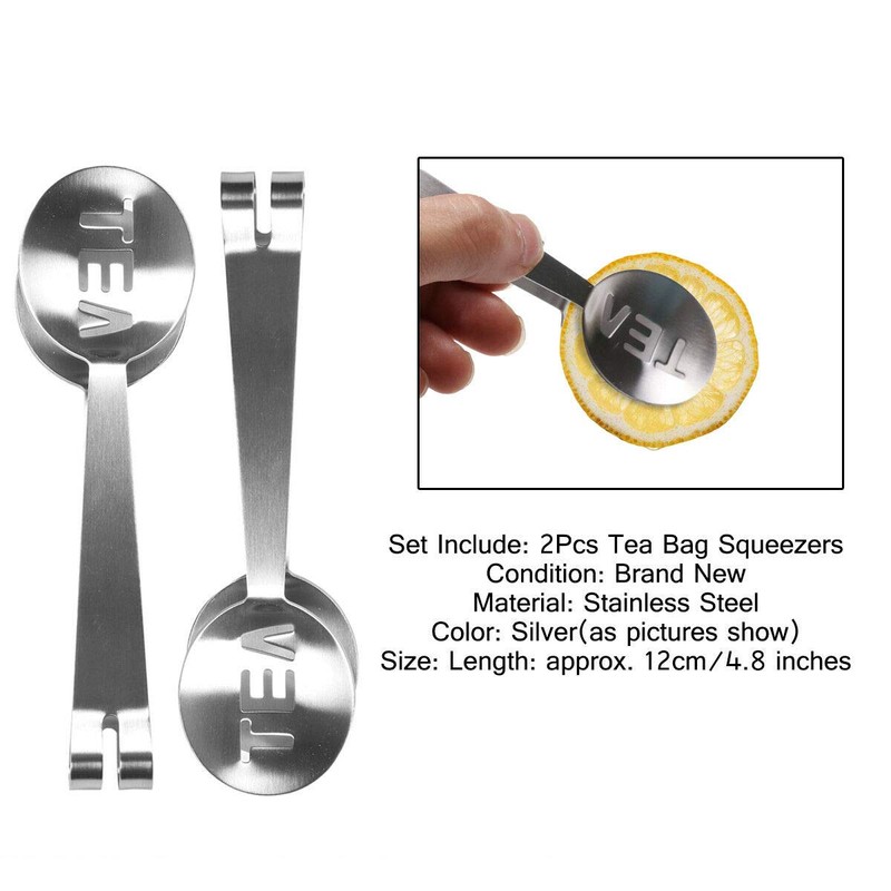 Tea Bag Tongs Teabag Squeezer Strainer ICE Cube Mini Tongs