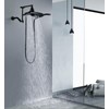 BRIGHT SHOWERS Brass Shower Arm Extender for Rain and Handheld
