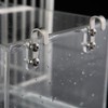 CuteHairy Transparent Acrylic Bird Bath Box with Hook,Thickened Hanging Water