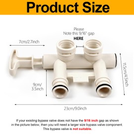Upgraded Water Softener Bypass Valve 7278434, Compatible with Sears, North Star, GE, Ecowater, 3/4" Softener Valves