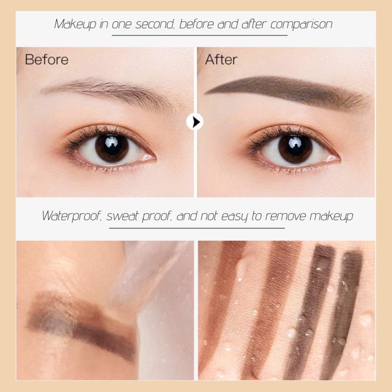 Eyebrow Stamp Powder, Brow Pro Stamp Dark Brown, Waterproof Arched