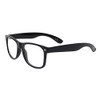 Clear Lens Geek Retro Unisex Glasses, Gloss Black Frame, Full