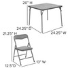 Flash Furniture Mindy Kids Gray Folding Table and Chair Set,