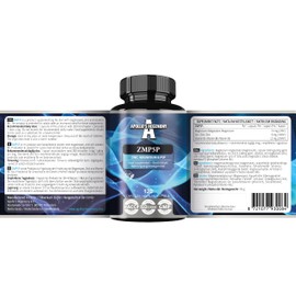 ZMP5P 375 mg per Portion - Magnesium, Zinc, Vitamin B6 in Chelated Form - 120 Vegan Capsules - 40 Day Supply - for Enhanced Health and Wellness - by Apollo’s Hegemony