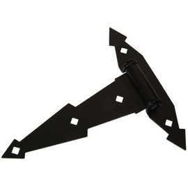 The Hillman Group 851659 8-Inch Ornamental T-Hinge, Black Finish
