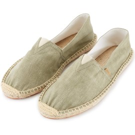 Alexis Leroy Men's Fashion Casual Canvas Slip on Flat Espadrilles Green 8-8.5 US…