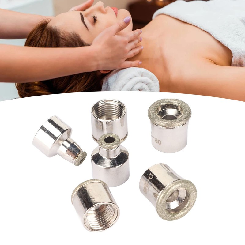 Dermabrasion Diamond Tips, 6 Pieces, Microdermabrasion Replacement Tip, Universal Skin