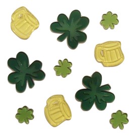 Greenbrier St. Patrick's Day Reusable Gel Window Clings ~ Shamrocks and Beer Steins (10 Clings, 1 Sheet)