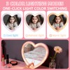 Taolivingmart Pink Heart LED Makeup Mirror Kids USB Foldable Travel