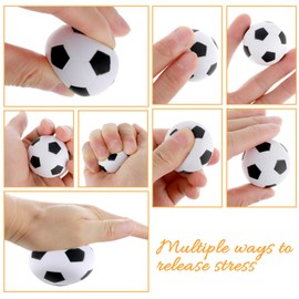 Pack of 9 Mini Stress Balls Football, 4 cm Stress Ball, Decompression Sports Balls, Foam Balls, Small Anti-Stress Ball, Sponge Ball for Children and Adults, Football Party Bag Boys