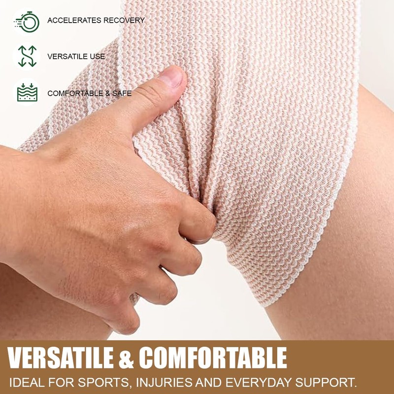 Premium Elastic Bandage Wrap 15cm x 4.5m Compression Bandages Wraps