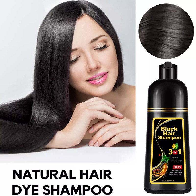 DONWELL 3-in-1 Herbal Hair Dye Shampoo-100% Grey Coverage Instant Color