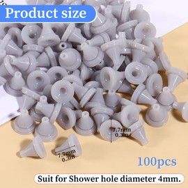 100 PCS Shower Head Nozzles Replacement Silicone Shower Head Replace Parts, Showerhead Spray Hole Nozzle, Universal Sprinkler Nozzle for Hole Diameter 0.16inch