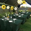 4 Pack Hunter Green Spandex Table Cloth for 6 Foot