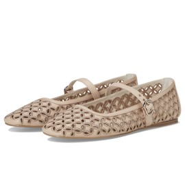 Dolce Vita Women's RODNI Eyelet PERF Ballet Flat, Praline Leather, 7.5