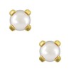 Studex Tiny Tips 3mm Pearl Gold Plated Childrens Hypo-allergenic Stud