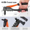 ValueMax 4-in-1 Hand Riveter/Rivet Gun, Pop Rivet Tool Kit with