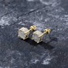 TOPGRILLZ Screw Back Earrings 14K Gold Plated 5A+ Cubic Zirconia
