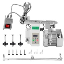 Servo Motor Sewing Machine,Brushless Servo Motor with Controller and Foot Switch, Adjustable Speed 200RPM to 6000RPM, Run CW and CCW, 750W， AC110V, 3/4HP, Low Noise
