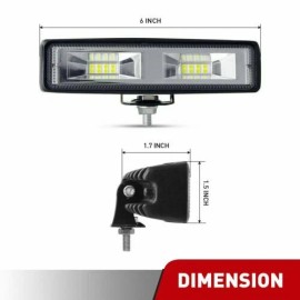 yeeaut78 Pair 6"Inch 60W LED Work Lights Bar Flood Fog Lamp Offroad Driving Truck SUV ATV