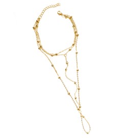 HAIKING Dainty Ankle Bracelets, 1 PCS Gold Foot Chains for Women's Decorative Accessories (Alloy)