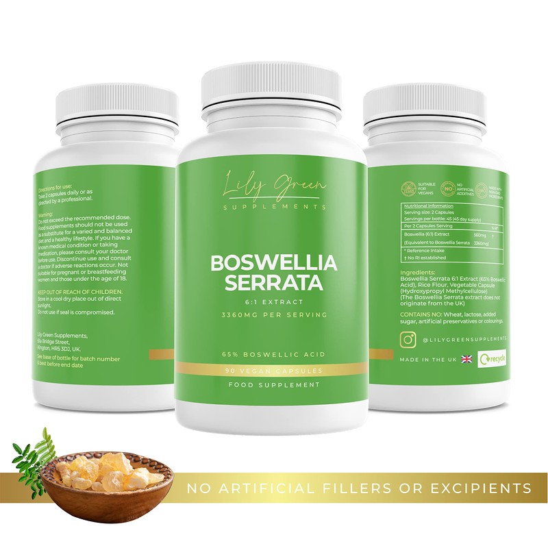 Lily Green | Boswellia Serrata 3360mg per Serving | 90