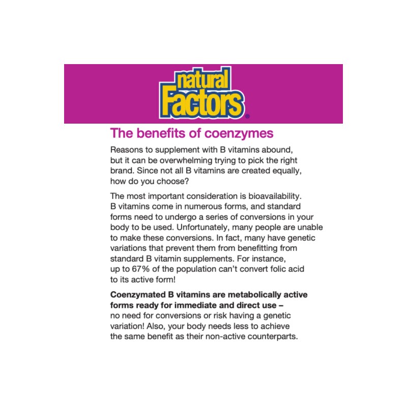 Natural Factors BioCoenzymated Pyridoxal 5’-Phosphate (P5P) Vitamin B6 50 mg,