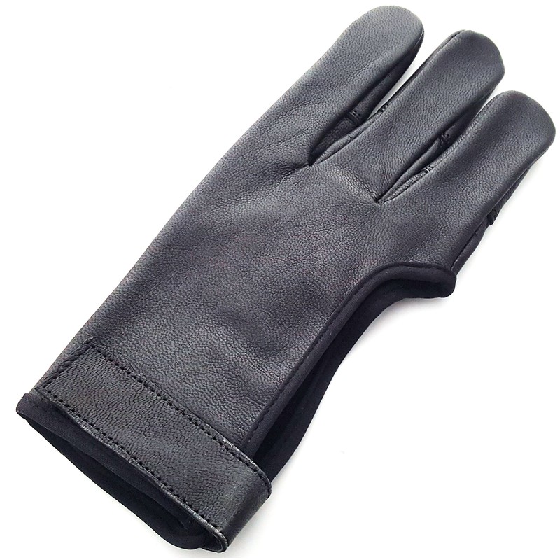 Quality Traditional Genuine Leather Archery Gloves. Full Tip Shooting Gloves.