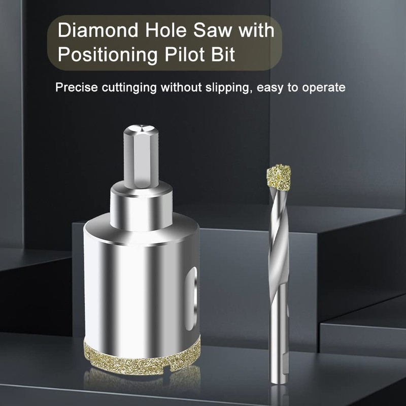 ASNOMY 3-1/4 Inch Diamond Hole Saw with Pilot Drill Bit,