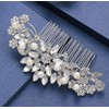 Hapibuy Crystal Wedding Hair Comb Bridal Hair Comb Pearl Wedding